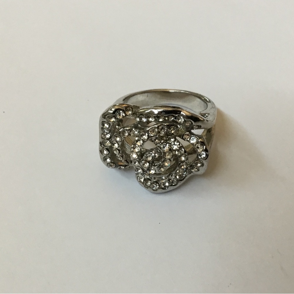 ✅ 2/$10 ✅ High Quality Genuine Crystal Silver Ring Alloy, Silver Crystal - Picture 3 of 8